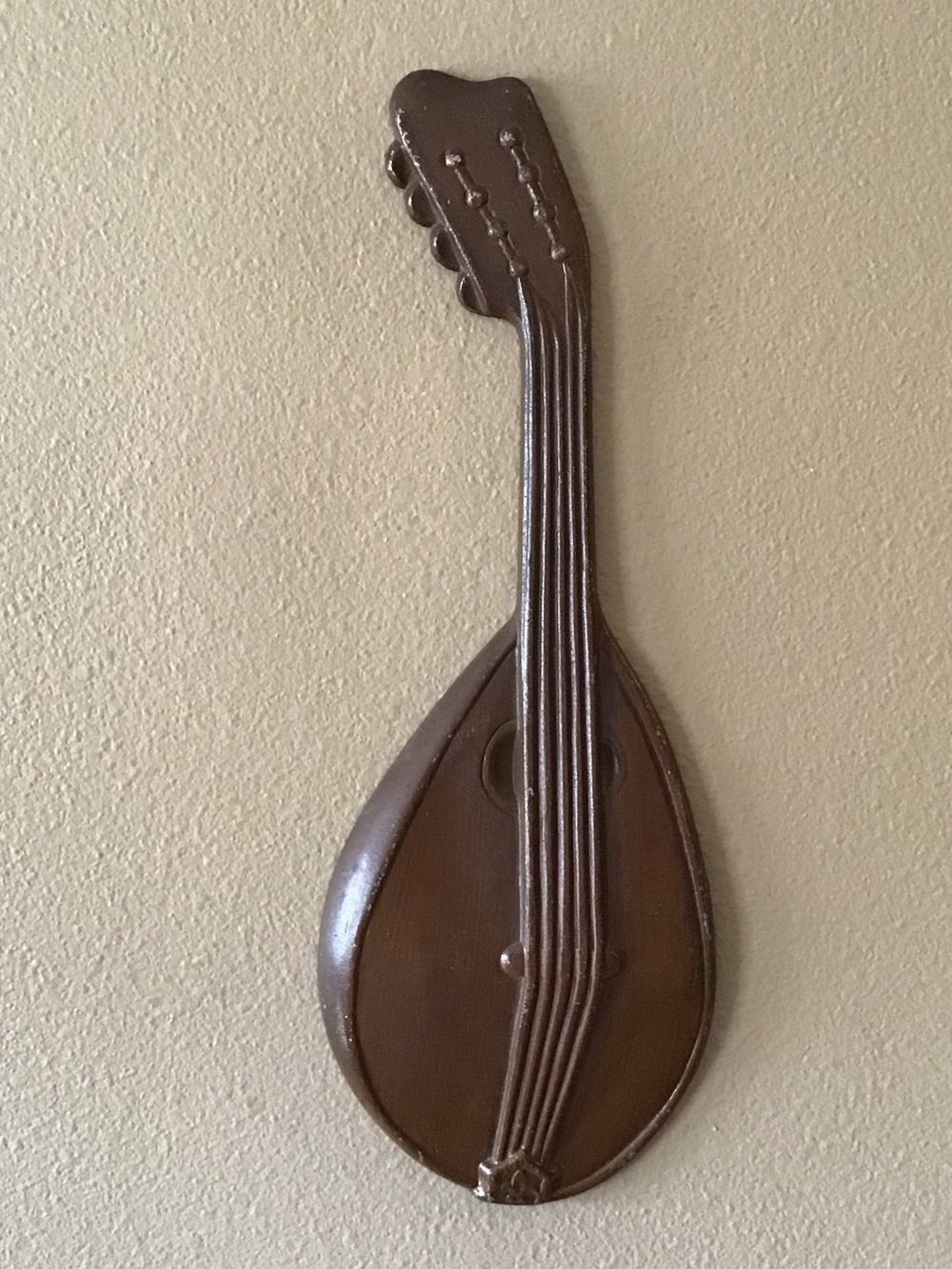 Vintage Royal Cast Metal Mandolin Wall Decor